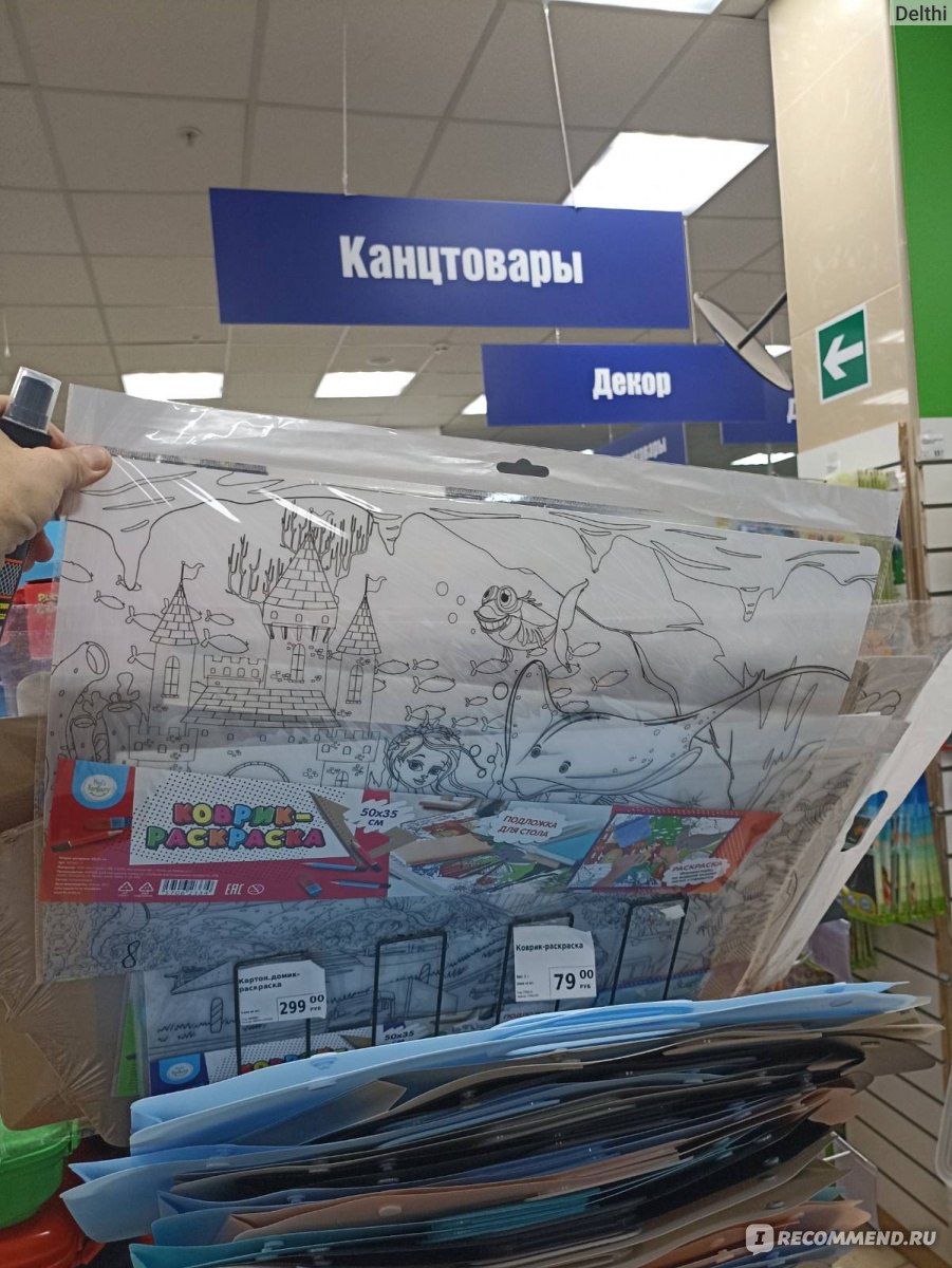 Раскраска Fix Price Коврик-раскраска - «Прикольный пластиковый ...