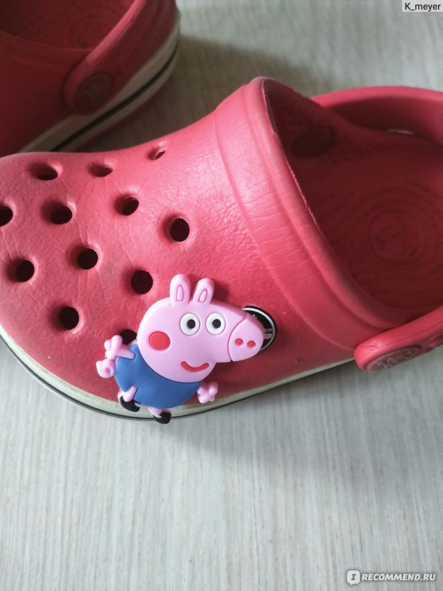 pink flower crocs