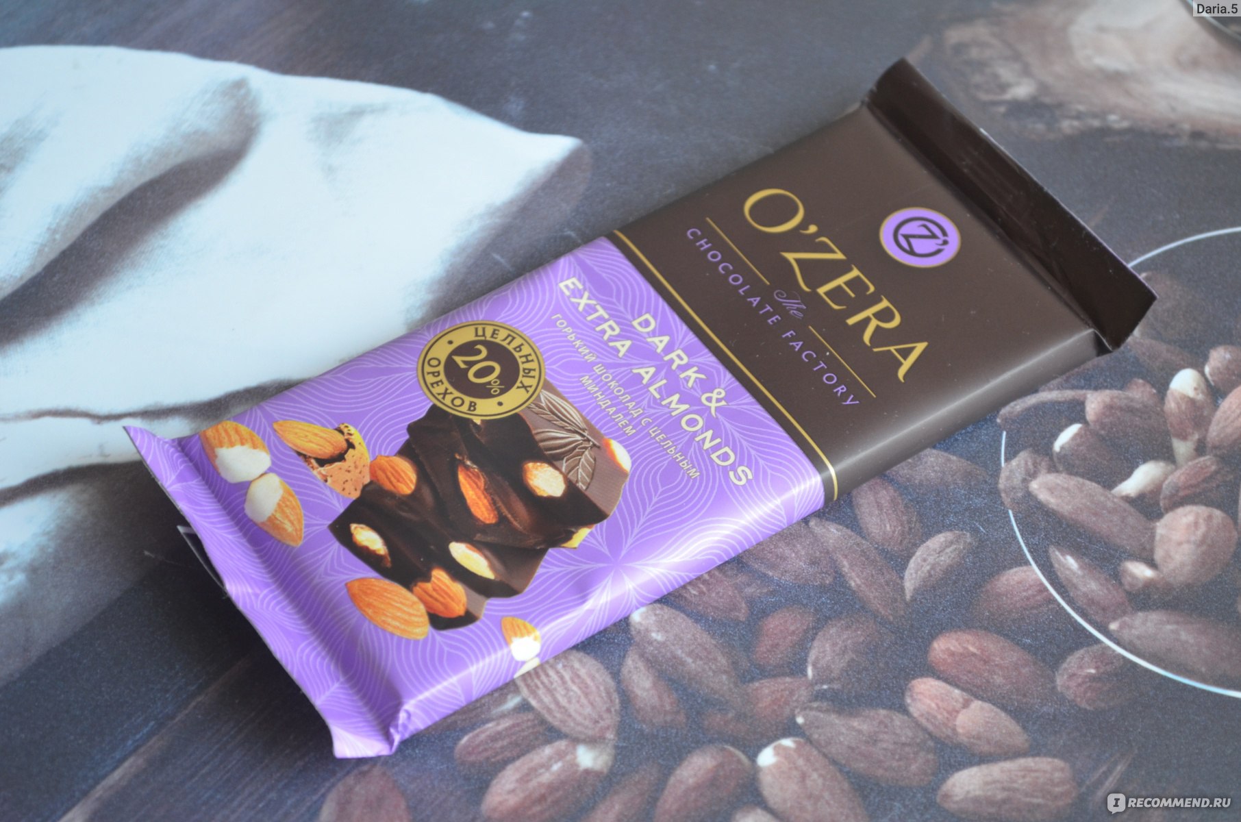 Шоколад “o’Zera” Dark & Extra Almond 90гр