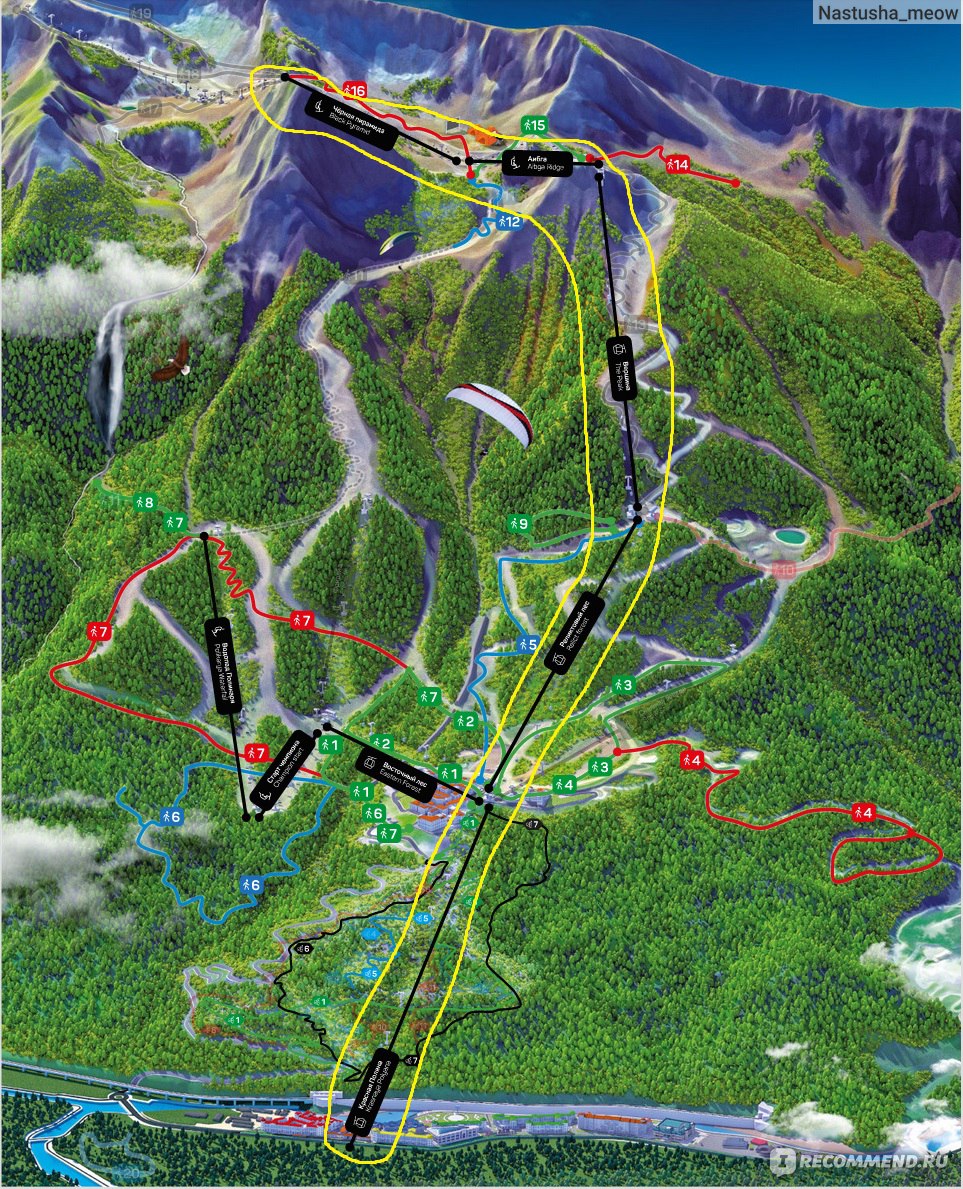Карта экотропа красная поляна