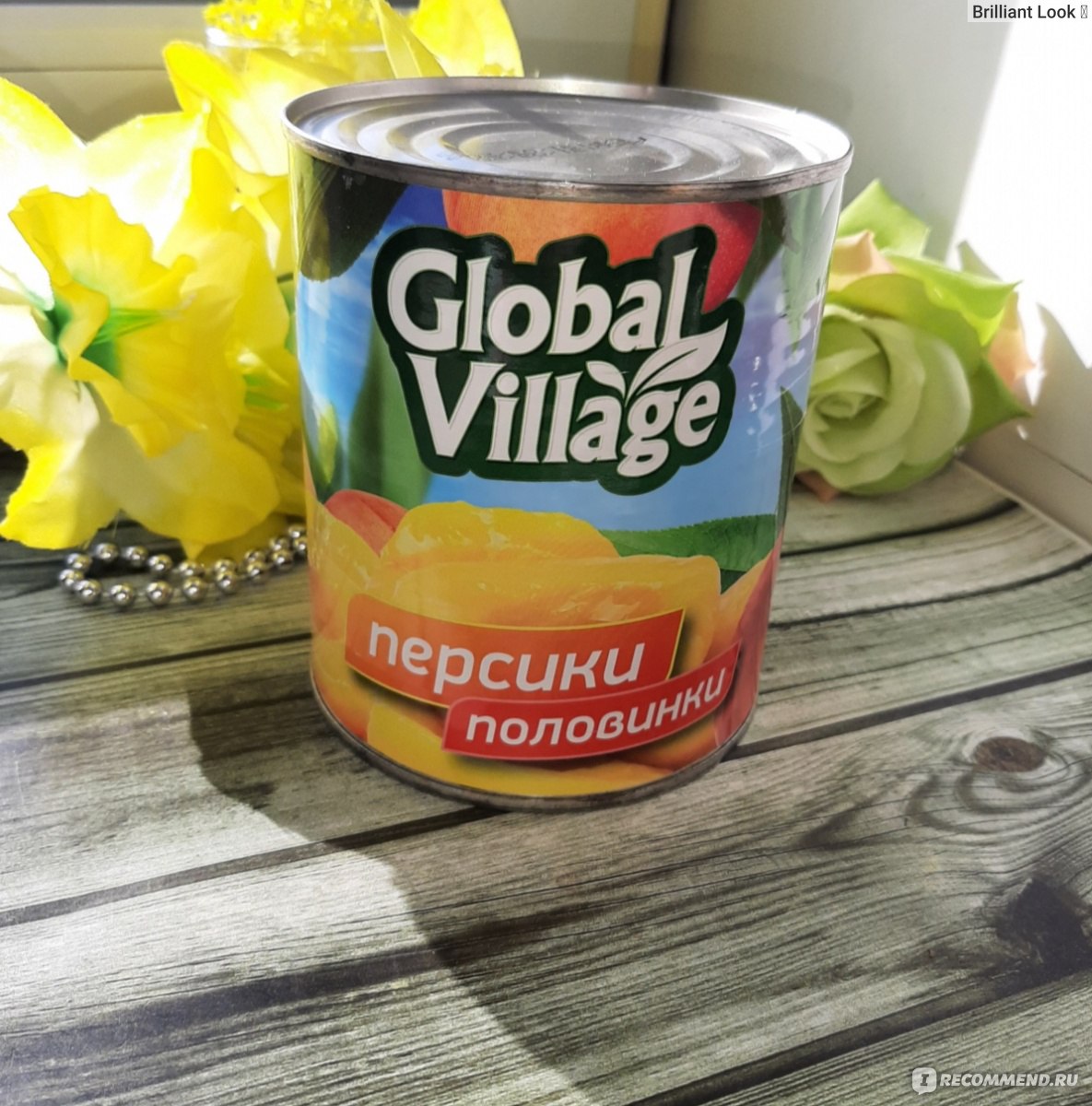 Консервы Global Village Персики половинки в сиропе - «Вкусные половинки  персиков в сиропе 🍑 сочные и подходят для десерта» | отзывы