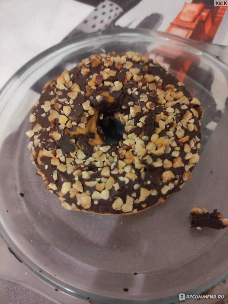 Пончики Перекрёсток Donut с ореховой начинкой - «Пончик с ореховой начинкой  удивил: вредный, но вкусный (+фото, цена, состав)» | отзывы