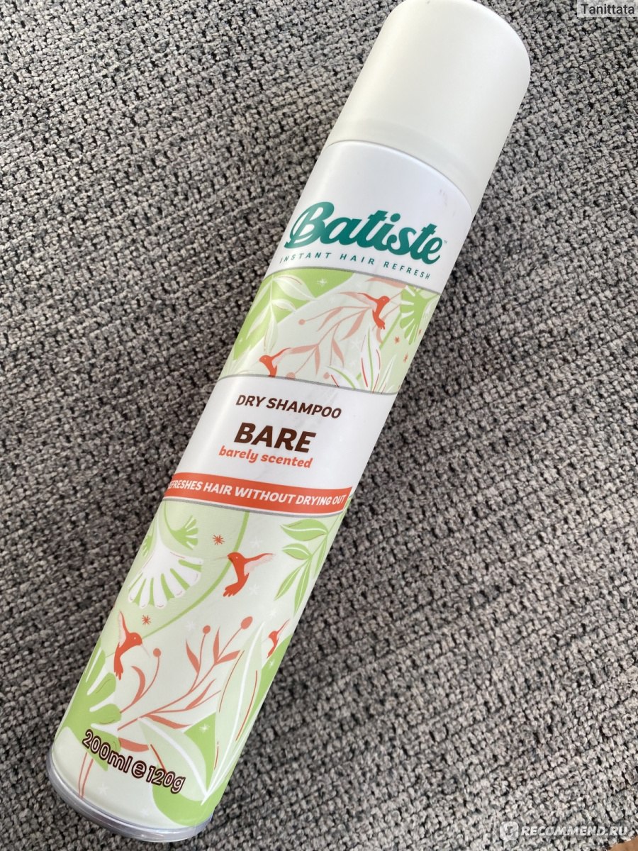 Сухой шампунь Batiste Dry shampoo Bare - «Сухой шампунь Batiste с  минимальной отдушкой. Свежесть и чистота волос без особых усилий.» | отзывы