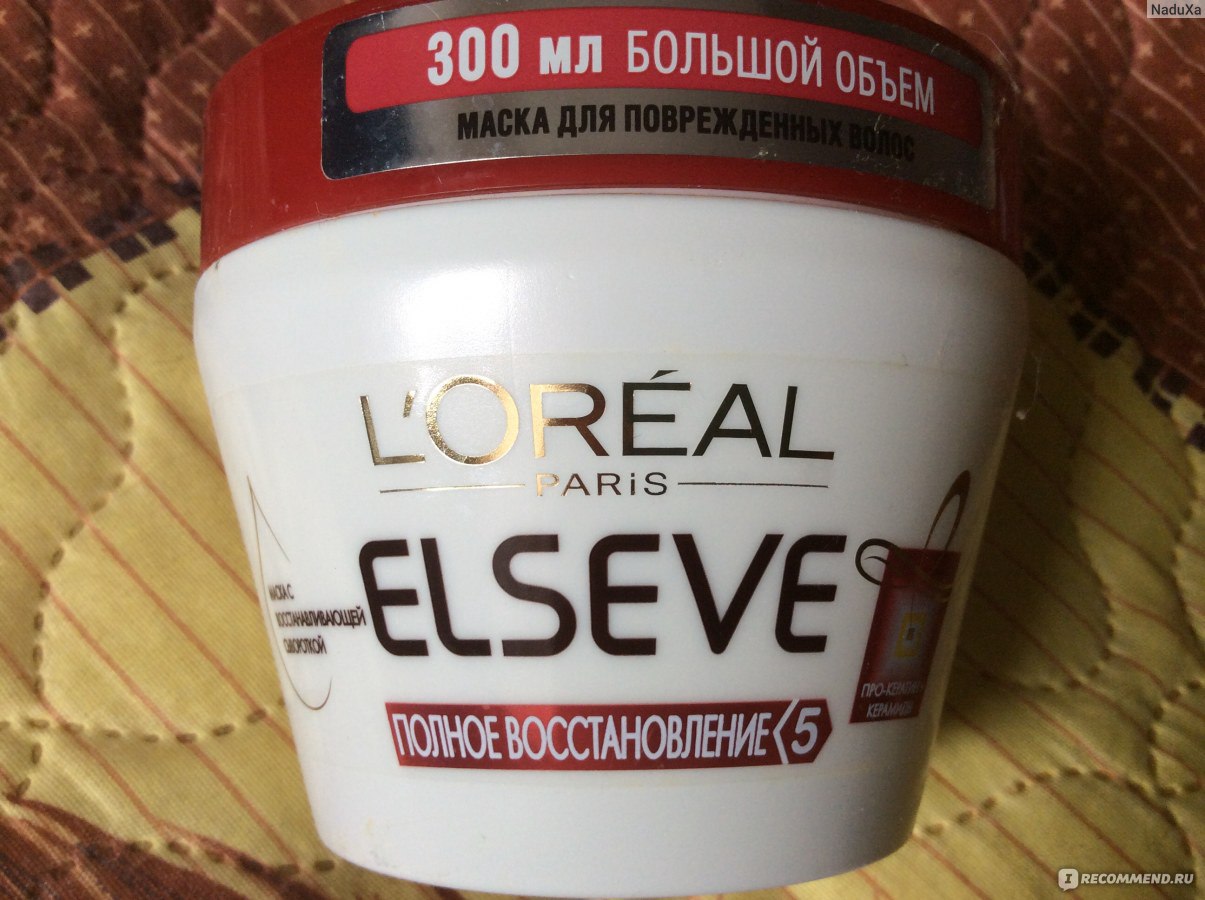 Маска для волос elseve полное восстановление 5 восстанавливающая 300 мл l'oreal paris