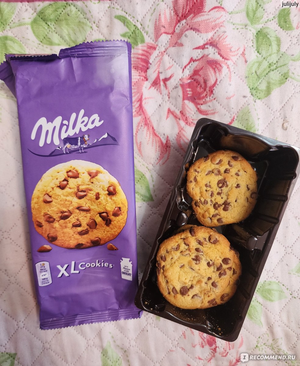 Печенье Milka XL cookies choco - «Тошнотворно масляное, сухое, дорогое и  невкусное, с химическим идеальным запахом- ХОЧУ ЕЩЁ. Как перебороть себя,  калорийность, разбор состава внутри. » | отзывы