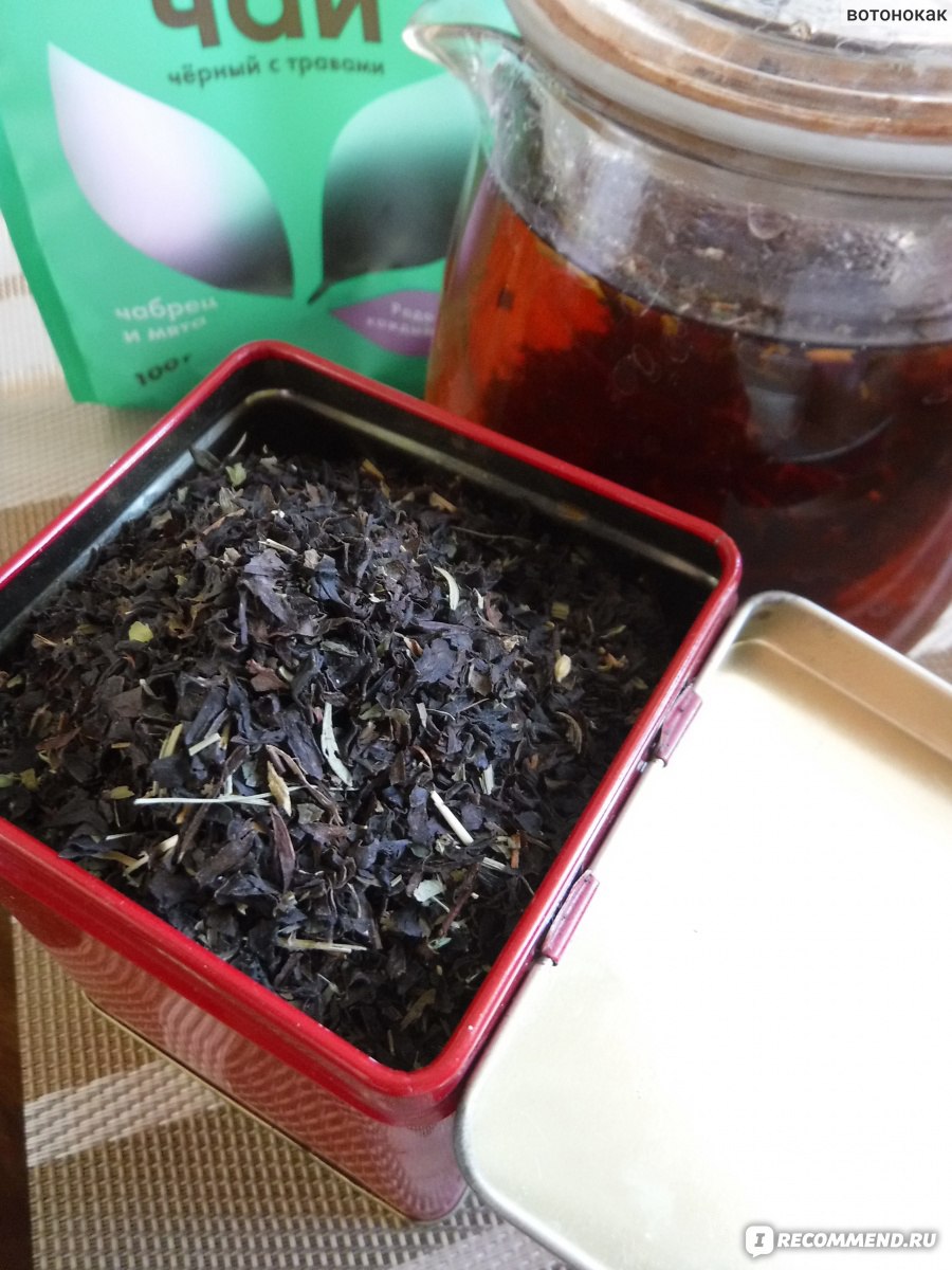 Черный чай ООО "МиксТрейд"  DAILY JOY с травами (чабрец и мята) фото