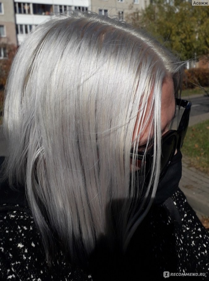 Тоника Аметист 9.01 на осветленных волосах