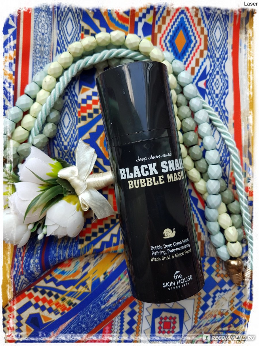 Маска для лица The Skin House Black Snail Bubble Mask