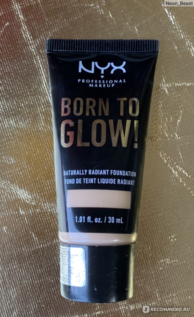 Тональная основа NYX Professional Makeup BORN TO GLOW Naturally Radiant  Foundation - «NYX Born to glow в оттенке Naturel, чего ожидать  обладателям сухой кожи?» | отзывы