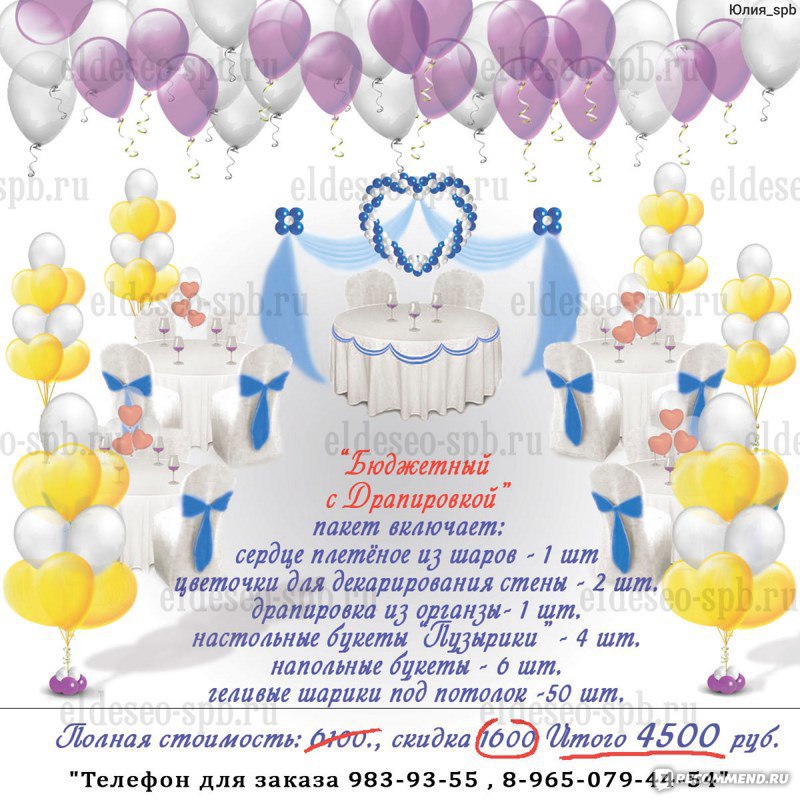 Сайт www.eldeseo-spb.ru, украшение праздника шарами. Мир воздушного праздника фото