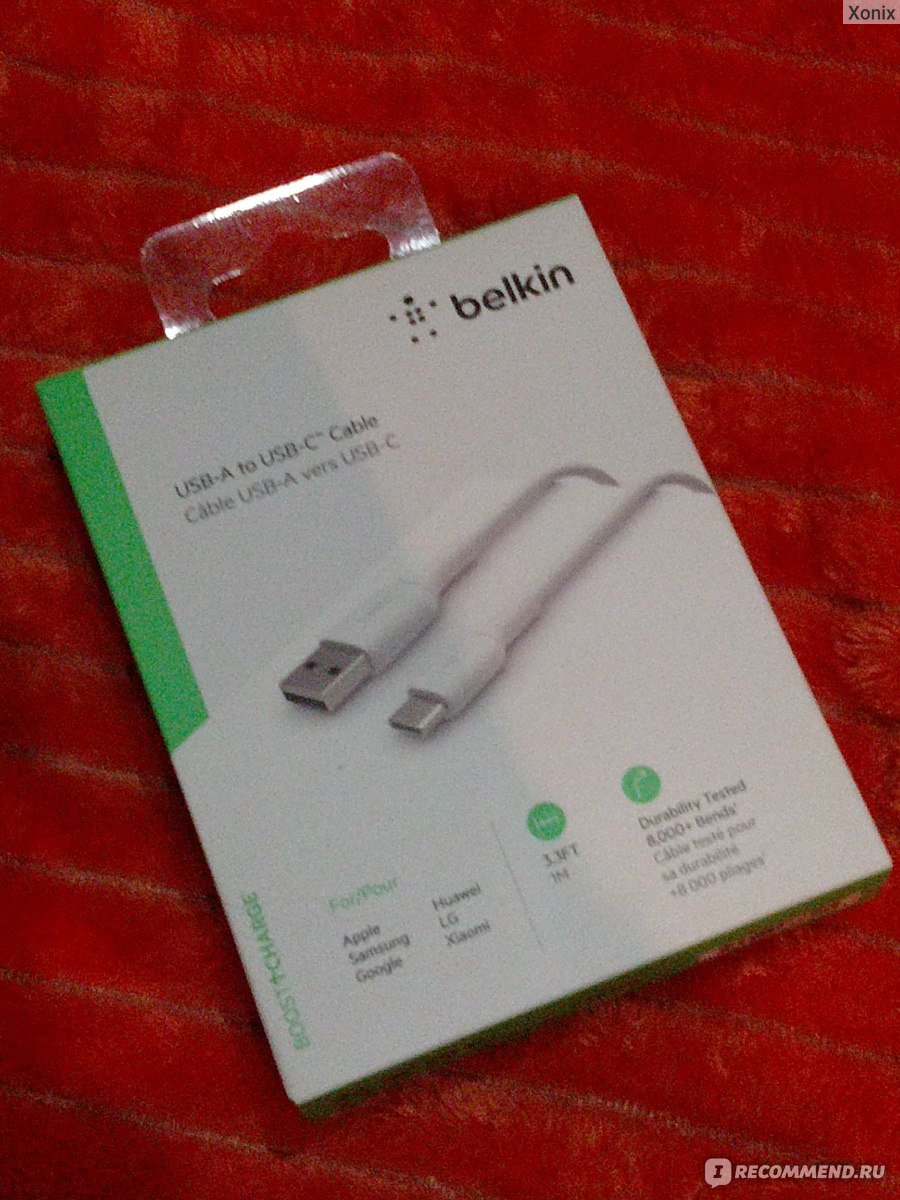 Дата-кабель Belkin USB A-Type-C 1м White (CAB001bt1MW) -  «Омерикано-китайский кабелина🧐» | отзывы