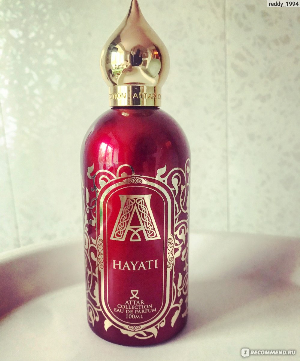 Духи со сливками. Attar collection Hayati летуаль. Attar collection Hayati 8 ml. Аттар коллекшн красный флакон. Аромат Hayati Attar collection тестер.