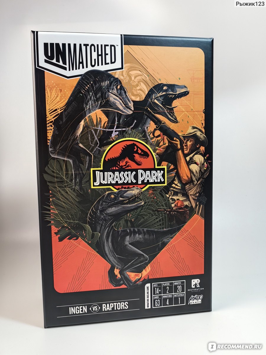 Настольная игра GaGa Games Unmatched: Jurassic Park — InGen vs Raptors -  «Столкновение персонажей Jurassic Park. Победитель будет один! Человек  против рапторов, чьей вы стороне??? » | отзывы