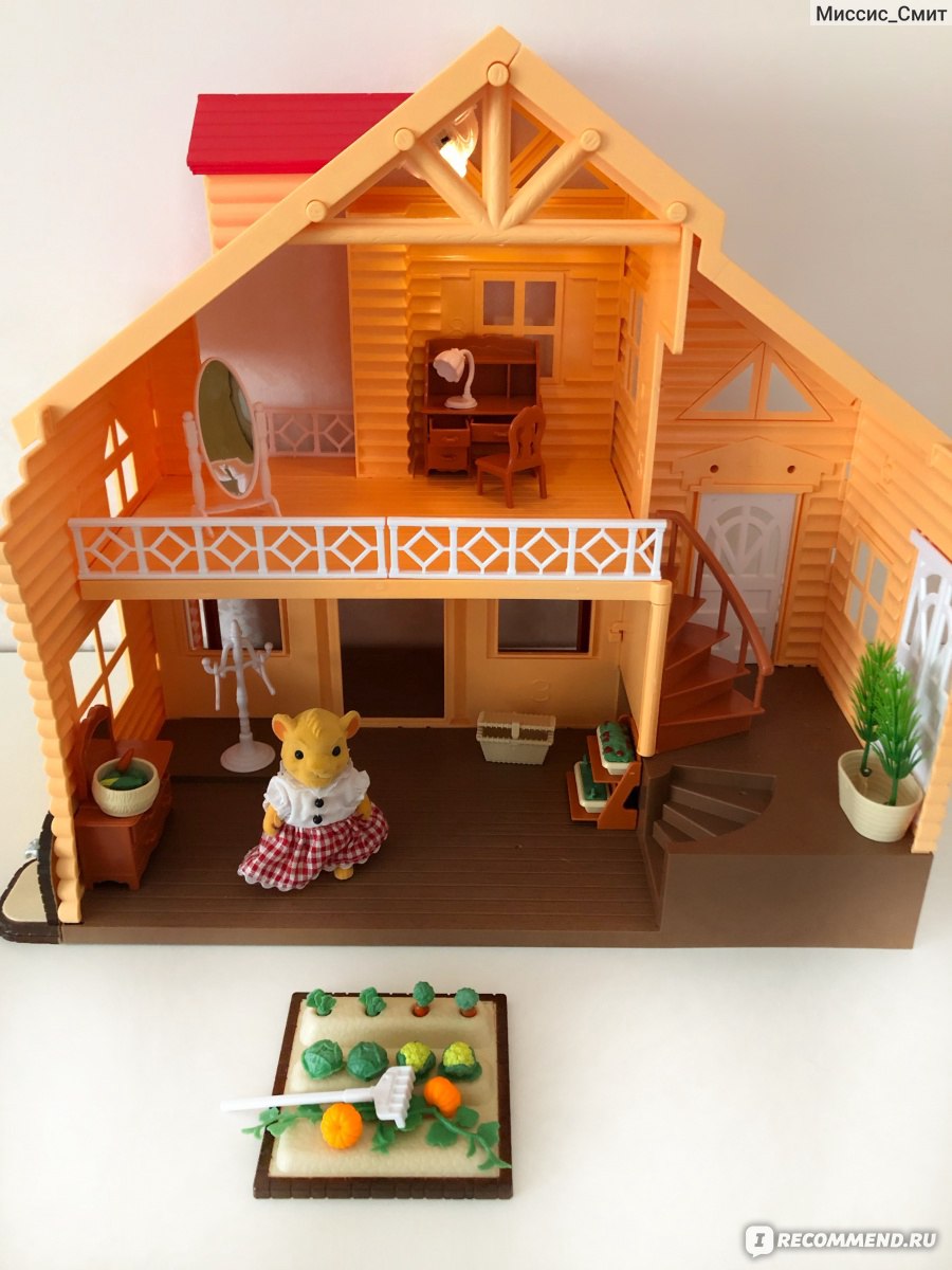 Игровой набор Mimi Stories Хижина у озера - «Шикарный двухэтажный дом с  мебелью, 2 балконами, верандой и собственным огородиком всего за 700  рублей. Аналог Sylvanian Families - есть ли отличия?» | отзывы