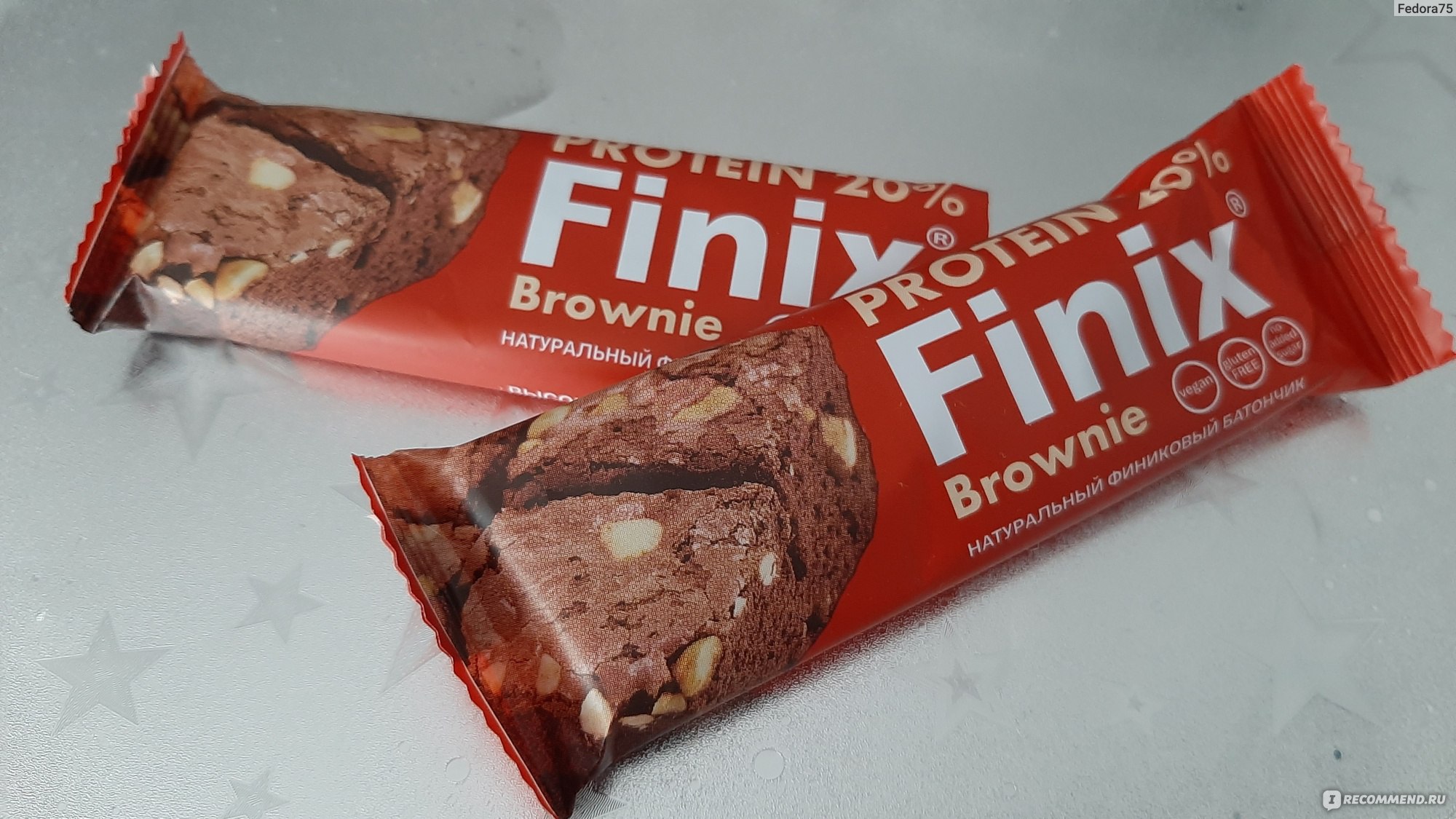 Финиковый батончик Finix Brownie с протеином, арахисом и какао ...