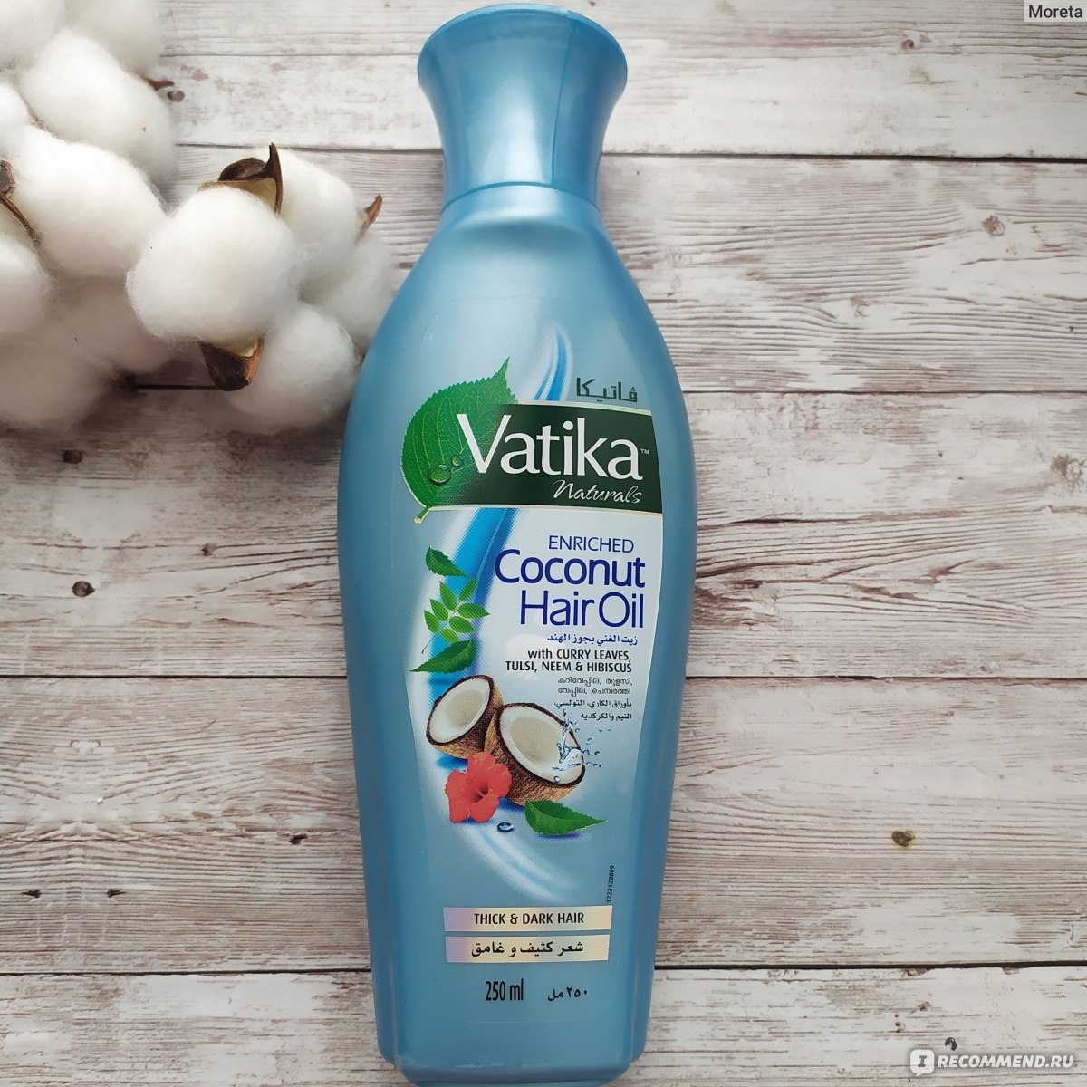 Масло для волос Dabur Vatika Кокосовое, обогащённое листьями карри ...