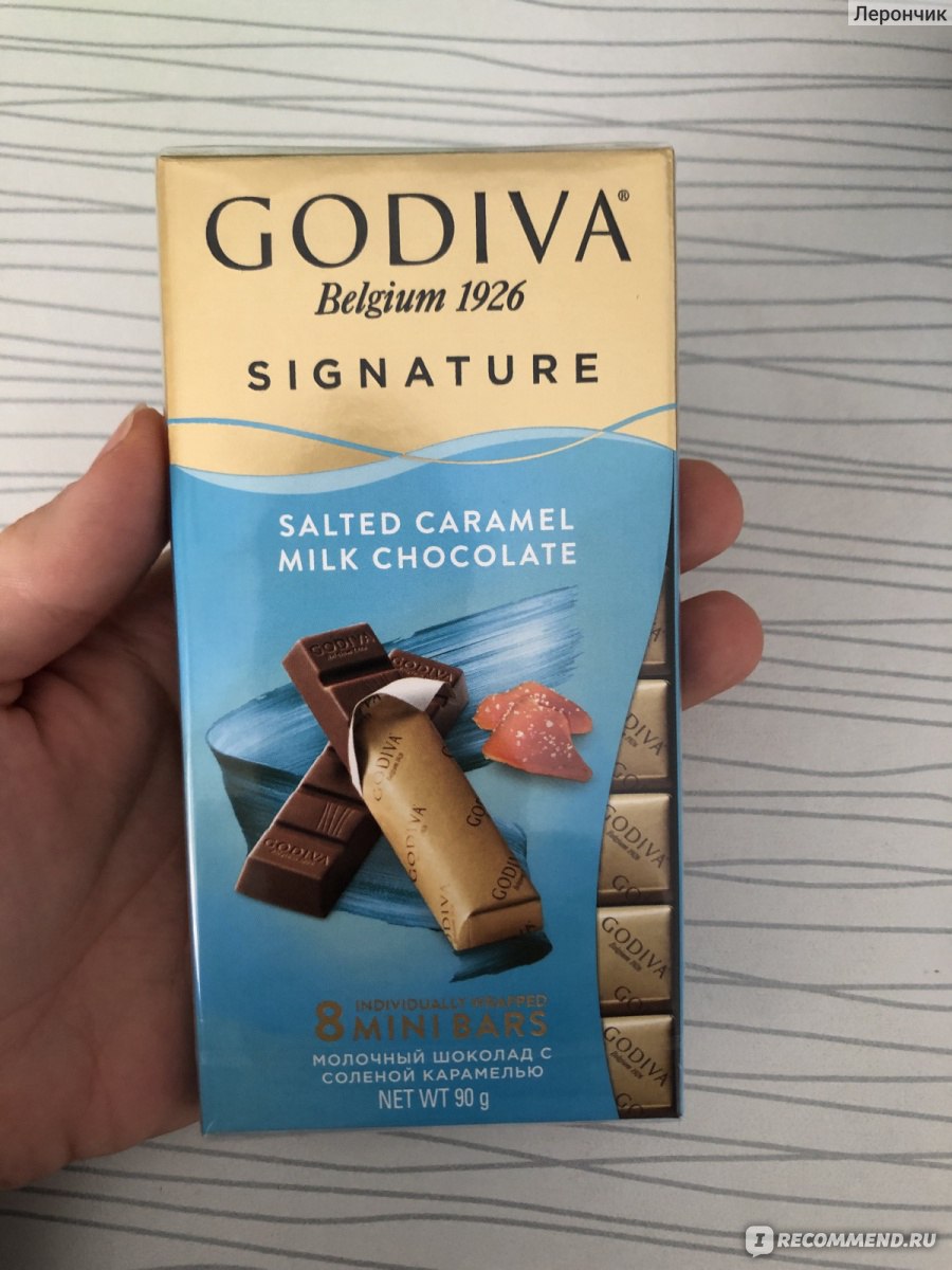 Godiva шоколад с соленой карамелью