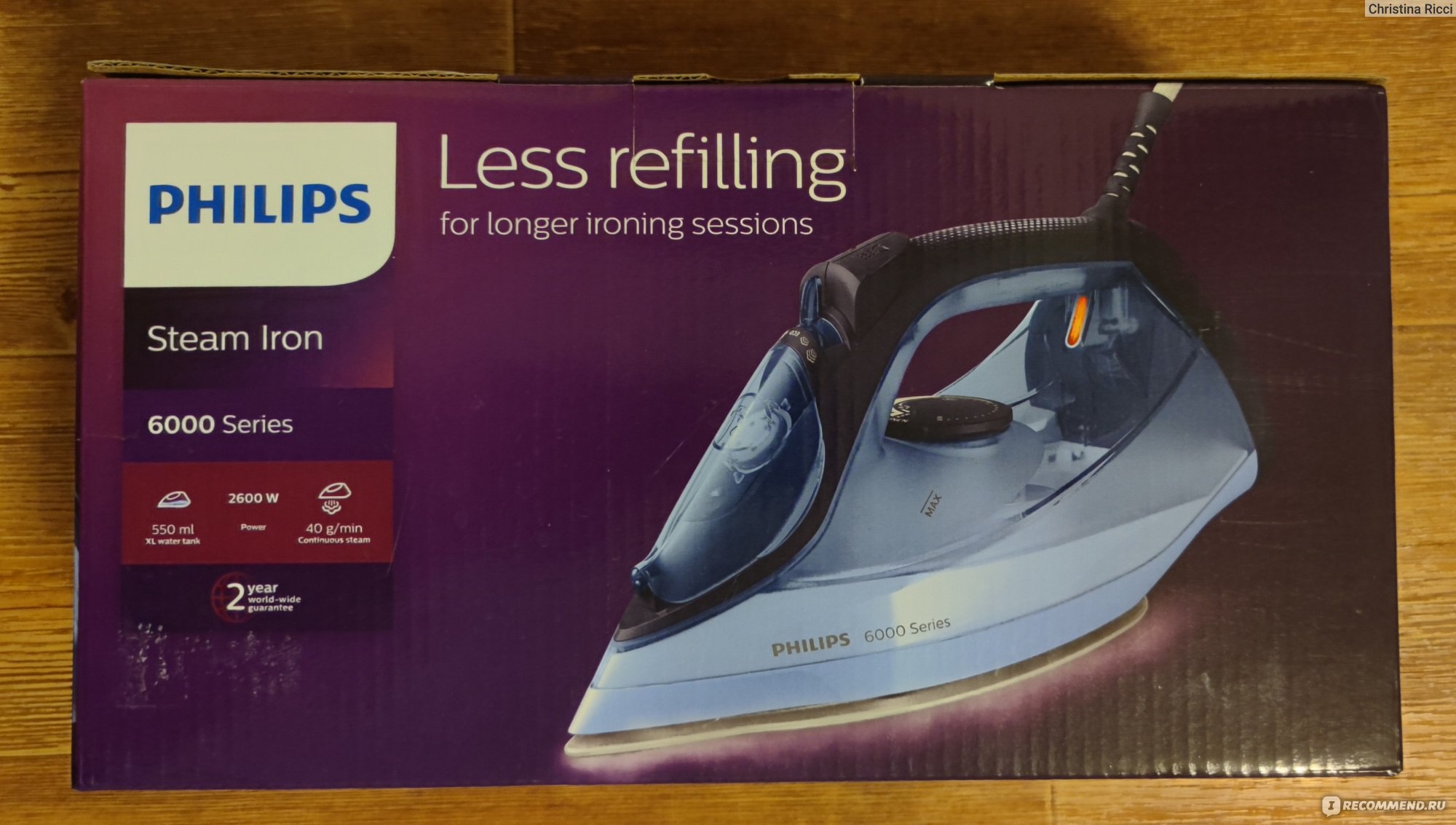 Утюг Philips Steam Iron 6000 series DST 6008 - «Отличный утюг!» | отзывы