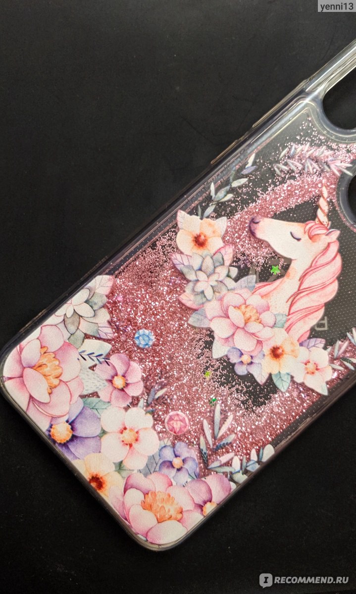 Чехол для смартфона Xiaomi Unicorn Glitter Case For Redmi Note 7 - «2 в 1: надёжная  защита вашего телефона и антистресс» | отзывы