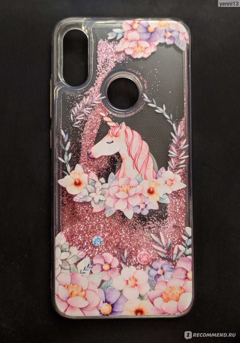 Чехол для смартфона Xiaomi Unicorn Glitter Case For Redmi Note 7 - «2 в 1: надёжная  защита вашего телефона и антистресс» | отзывы