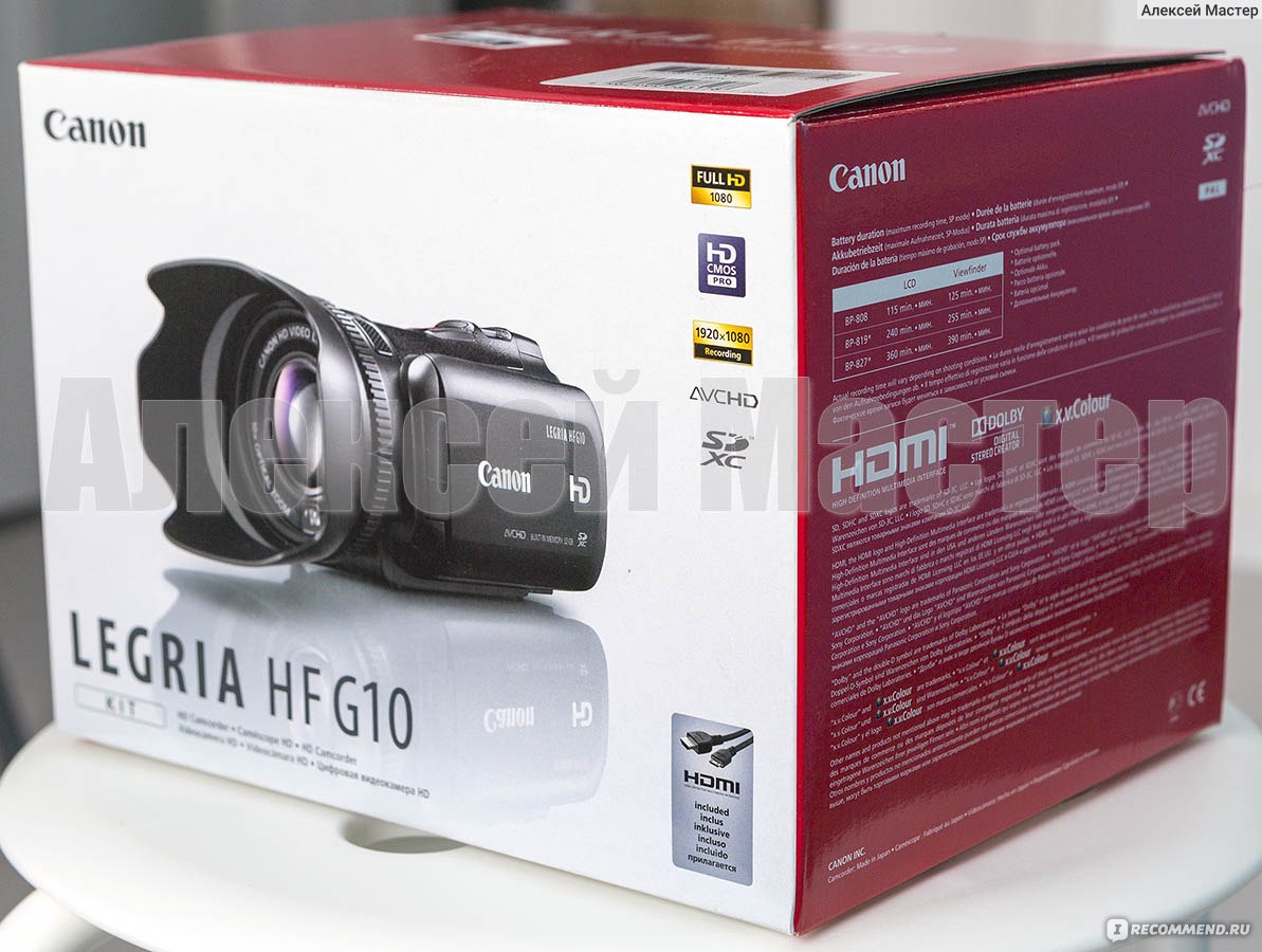 Canon Legria HF G10 - «Отличная HD видеокамера для дома и семьи.» | отзывы