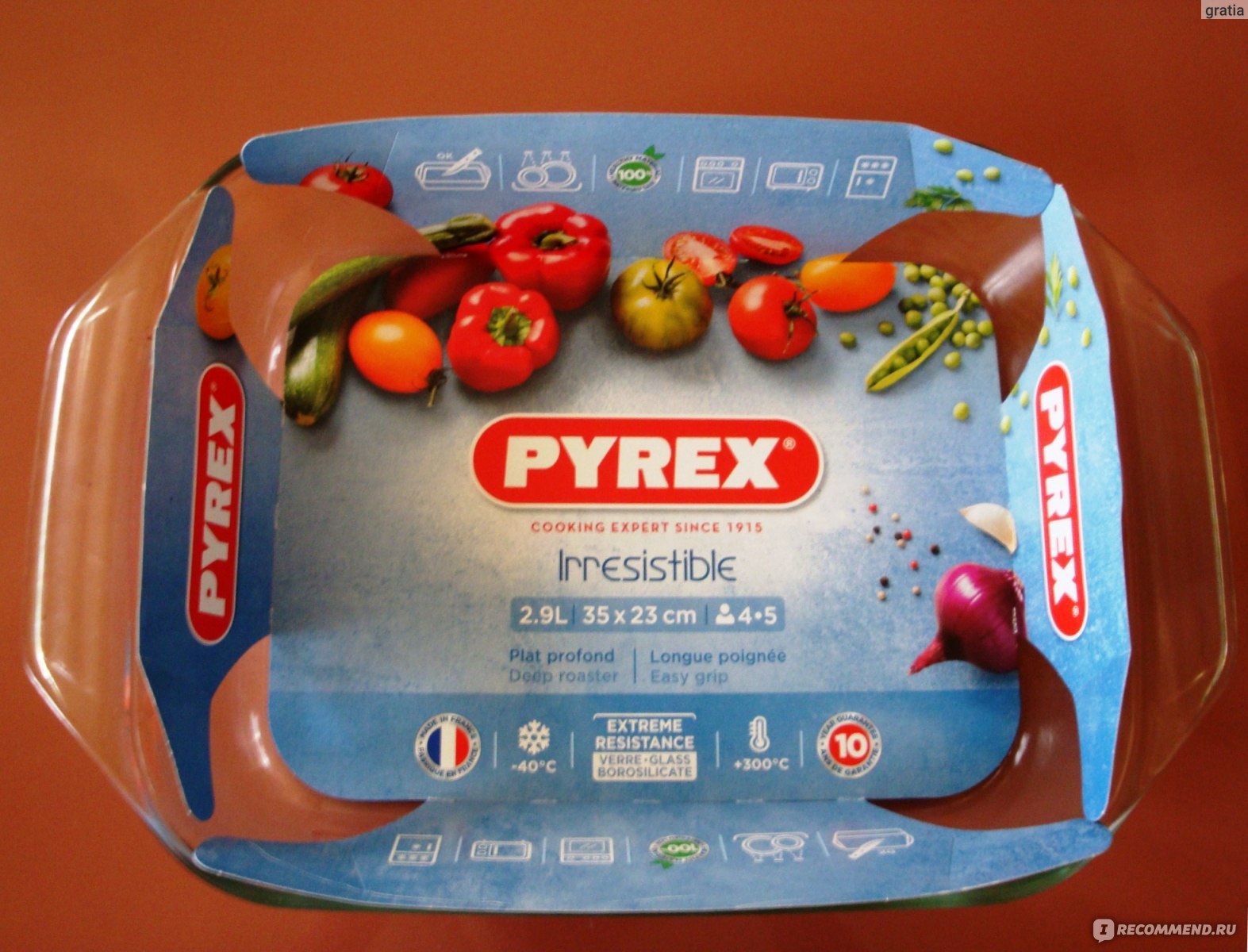 Форма для запекания Pyrex Irresistible 35*23см/2,9 литра - «Готовить с ней  быстро, легко и полезно! Мыть одно удовольствие! По прошествии полгода  эксплуатации выглядит как новая! + Фото моих блюд.» | отзывы