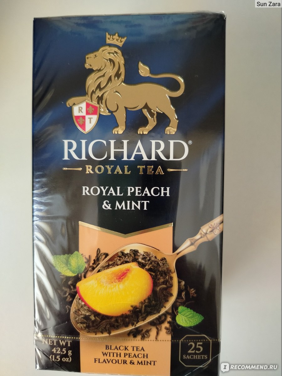 Чай Richard Royal <b>peach</b> & <b>mint</b> я купила в магазине &quot;Магнит&quot;, ...