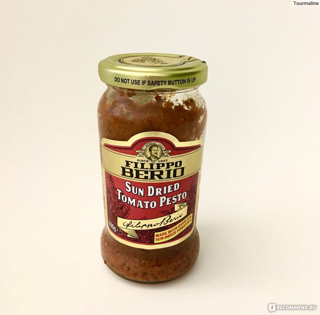 Соус Filippo Berio Sun Dried Tomato Pesto - «Соус песто с вялеными томатами  поможет разнообразить меню, придав новые вкусовые оттенки привычным блюдам»  | отзывы