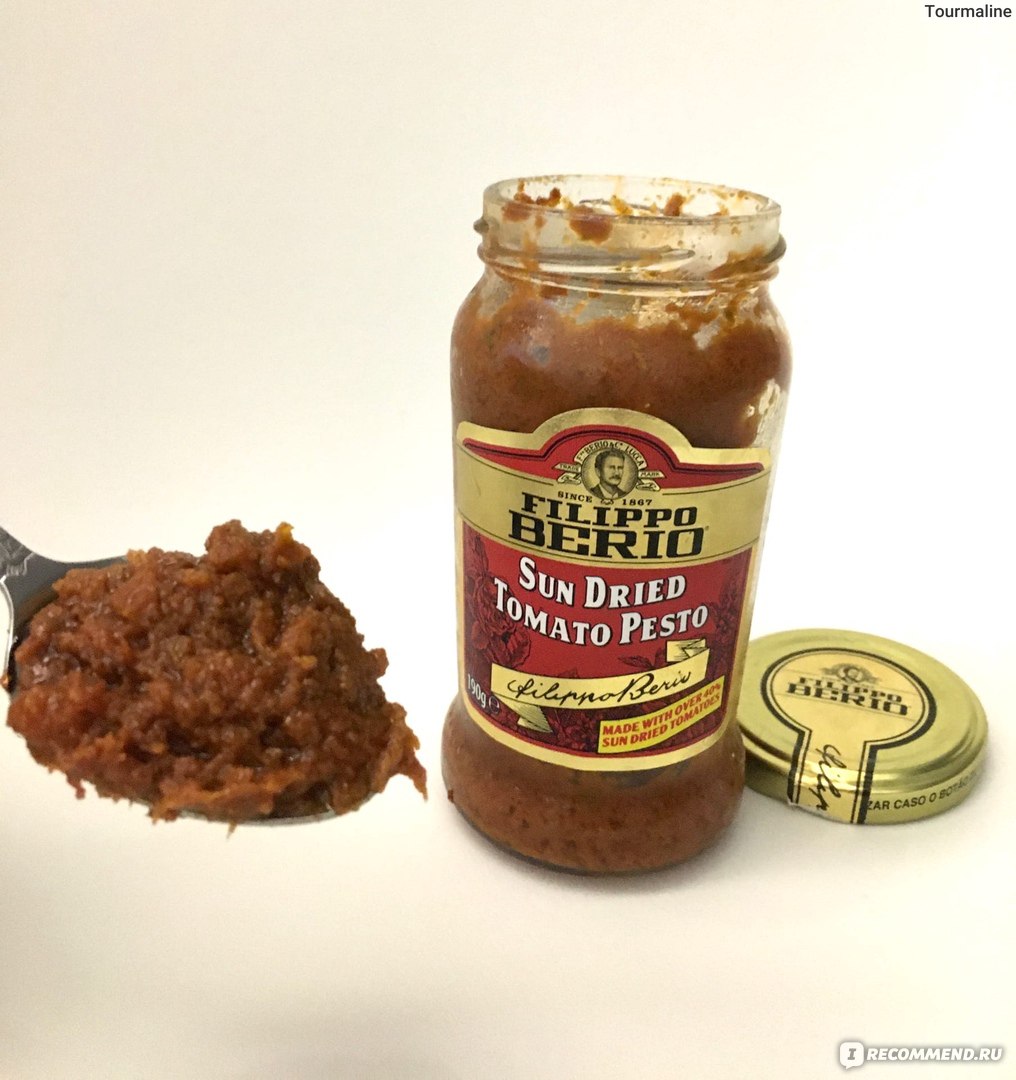 Соус Filippo Berio Sun Dried Tomato Pesto - «Соус песто с вялеными томатами  поможет разнообразить меню, придав новые вкусовые оттенки привычным блюдам»  | отзывы