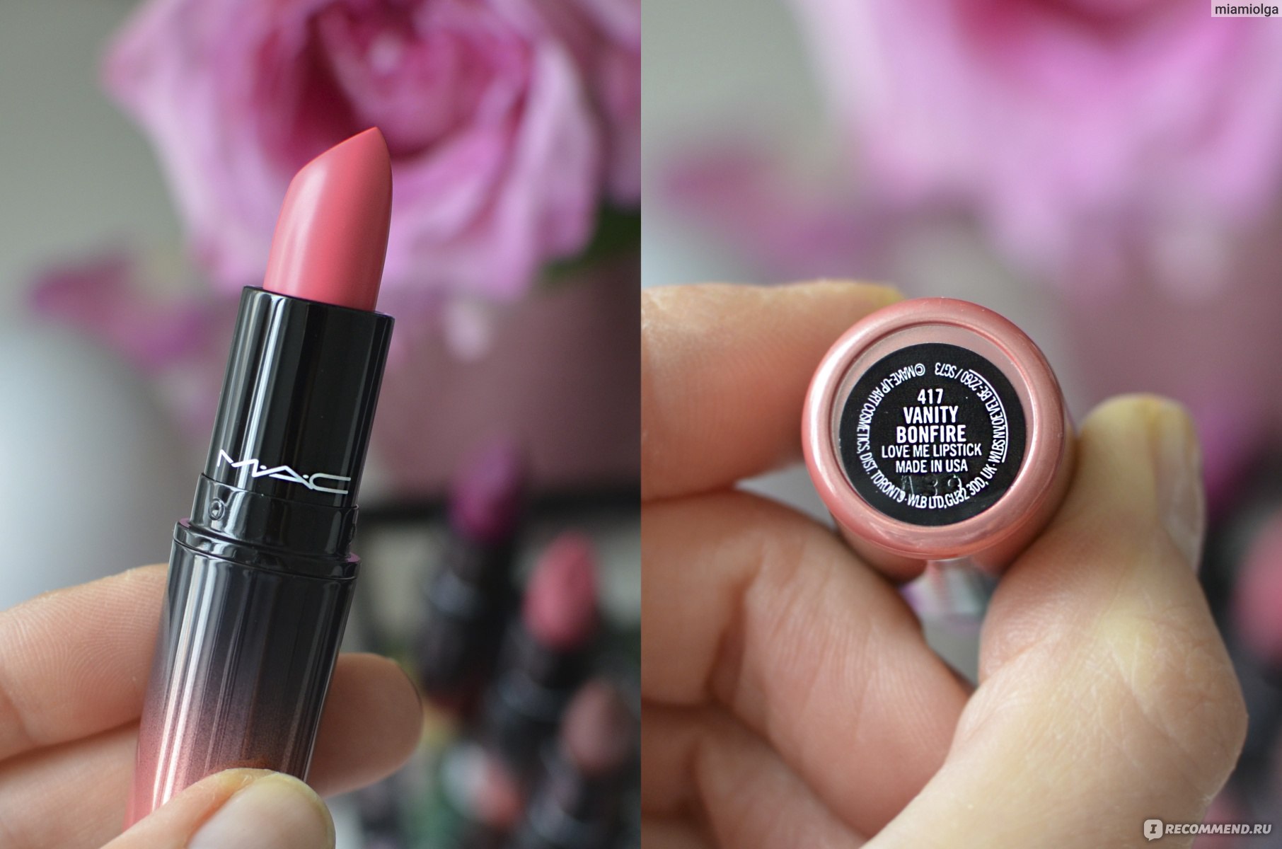 Mac отзывы. Vanity Bonfire Mac Lipstick. Помада Mac Vanity Bonfire. Vanity Bonfire Mac свотчи. Mac Love me Lipstick Vanity Bonfire.