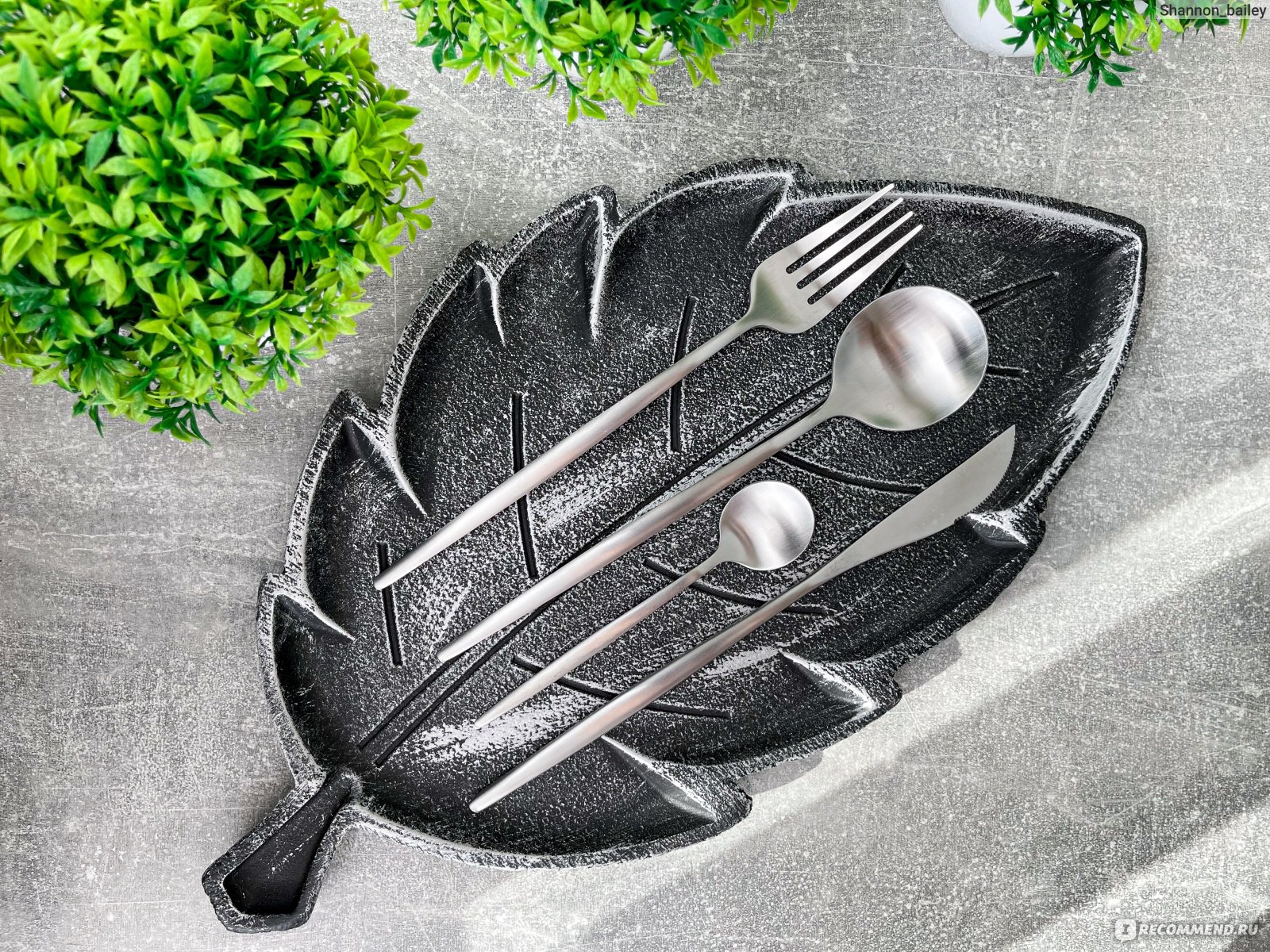 Набор столовых приборов AliExpress 24Pcs 18/10 Stainless Steel Dinnerware  Set Black Gold Cutlery Spoon Fork Knife Western Cutleri Silverware  tableware Set Supplies - «Стильный набор для ежедневного использования из  24-х предметов. 🍴