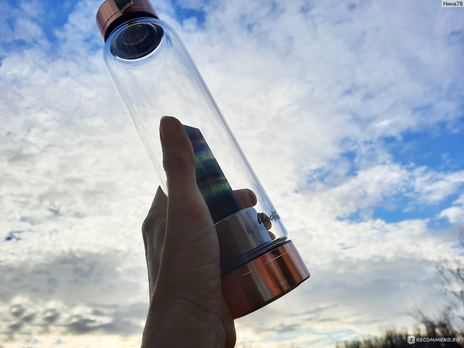 Бутылка для воды BlackTouch ELIXIR с кристаллом флюорита фото