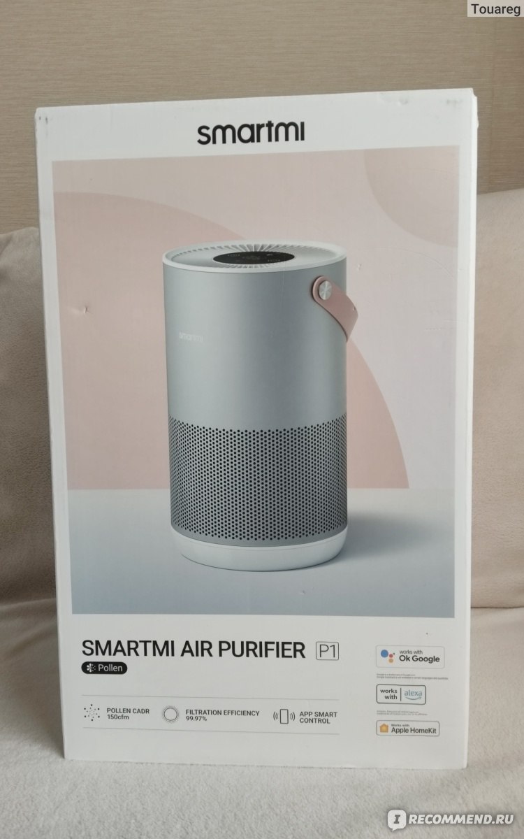 Очиститель воздуха Xiaomi Smartmi Air Purifier P1 - «❇️ Аллергию не  вылечит, но легче дышать поможет. Компактный очиститель для небольших  помещений с богатым функционалом и хорошей фильтрацией не нарушит фен-шуя в  вашей