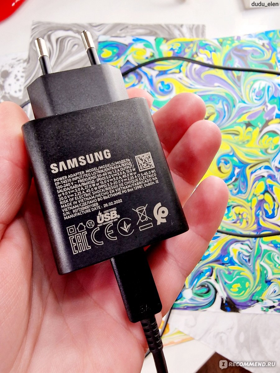 Сетевое зарядное устройство Samsung Ep-t4510 45w PD Power Adapter фото