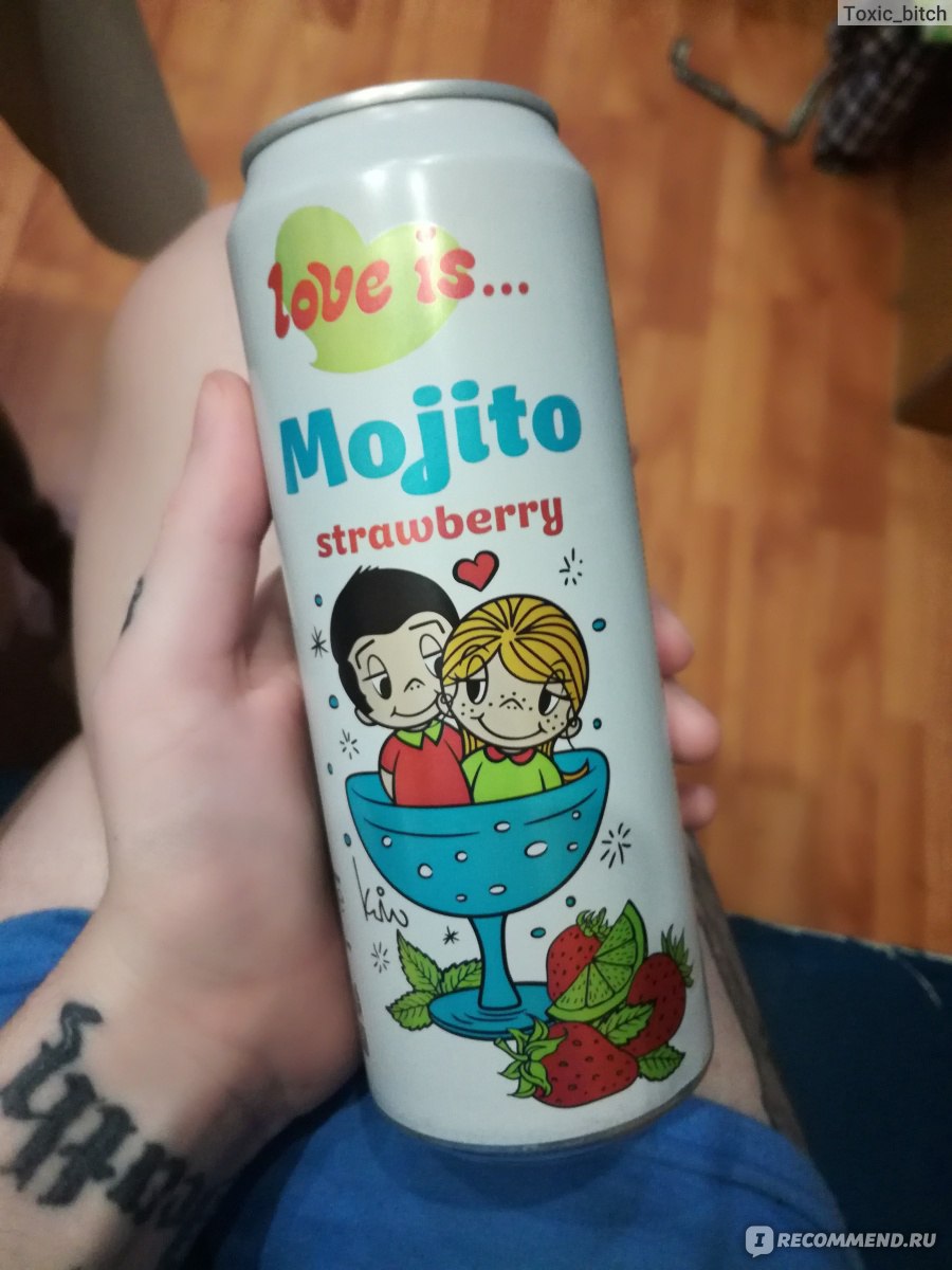 Напиток газированный безалкогольный LOVE IS... Mojito strawberry - «Любовь  это... Мохито со вкусом клубники» | отзывы