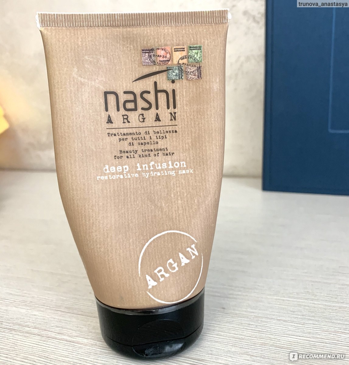 Маска для волос Nashi Argan Deep Infusion restorative hydrating mask - «Салонный  уход дома или потраченные зря деньги?» | отзывы