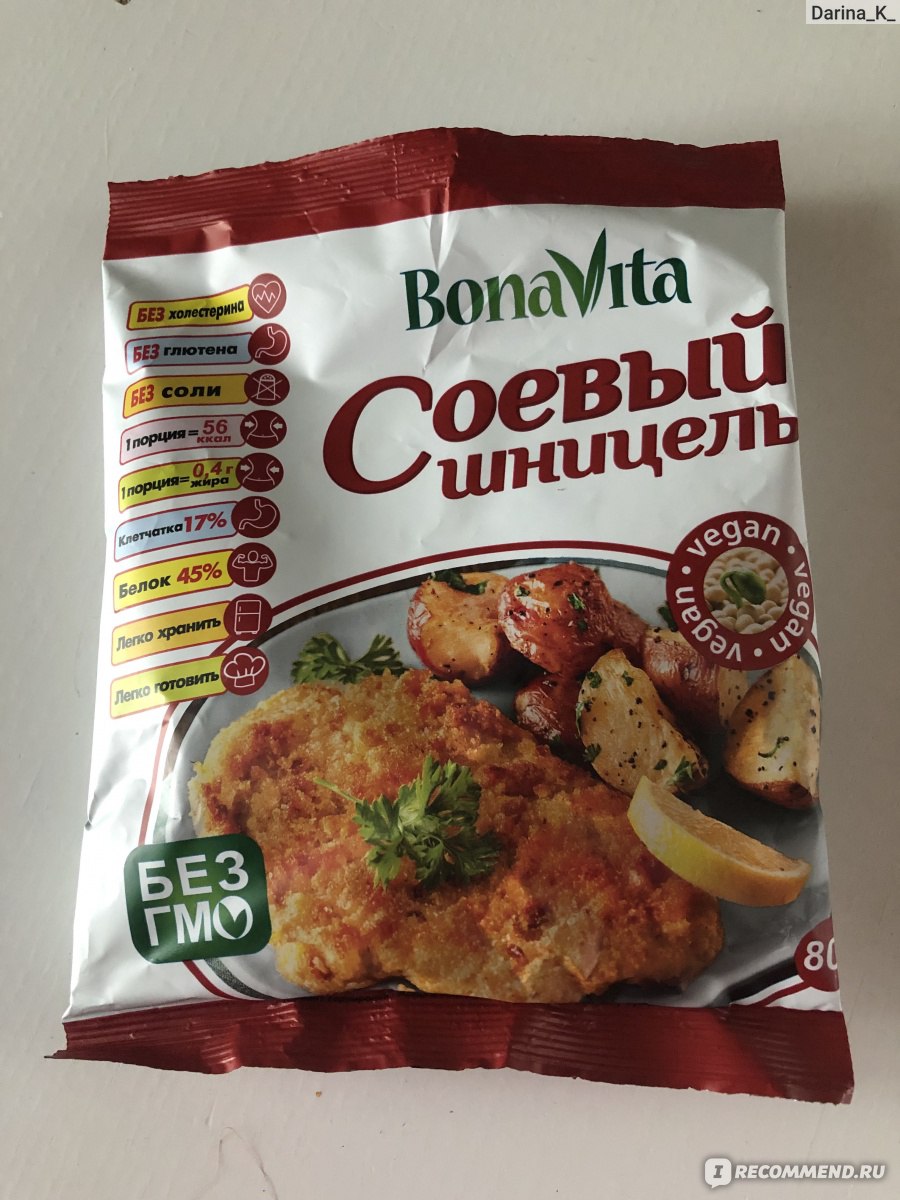 Соевые продукты Bona Vita Соевый шницель - «Нужно больше специй!!!» | отзывы