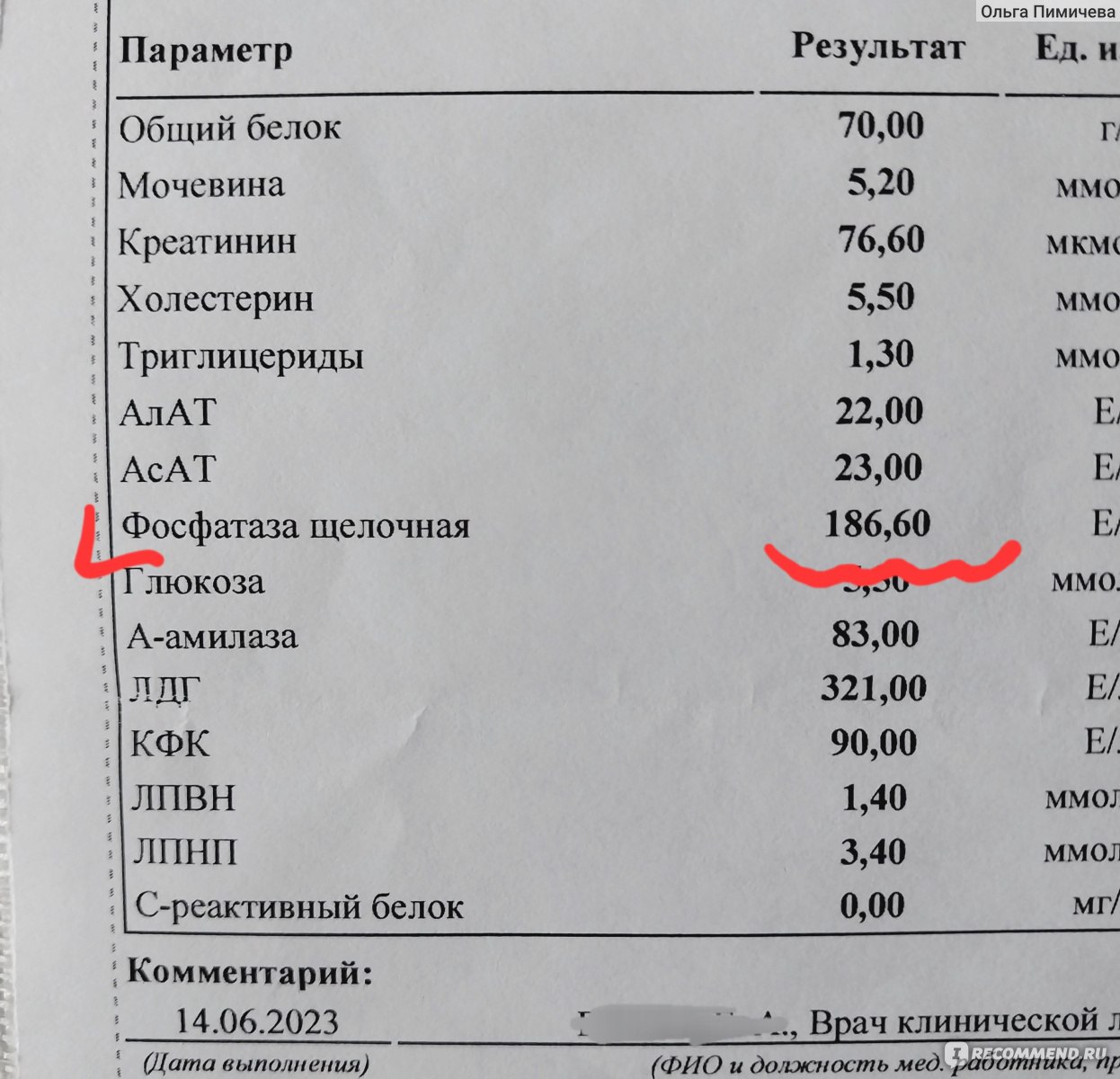 Анализ щелочная фосфатаза повышена что значит