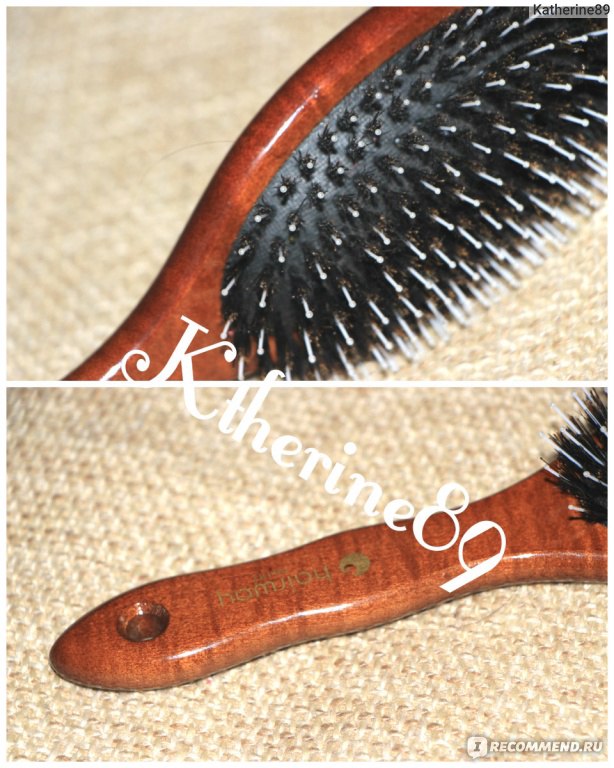 Щетка для волос HairWay Madam на деревянной основе 11-рядная (08187) фото