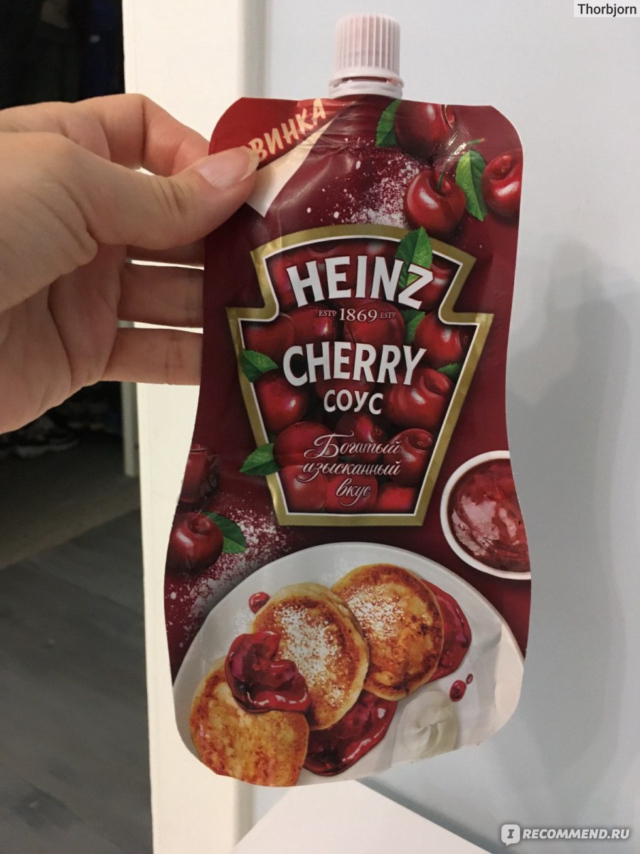 Сладкий соус Heinz Деликатесный вишнёвый Cherry - «Домашнее варенье в 100  раз лучше!» | отзывы