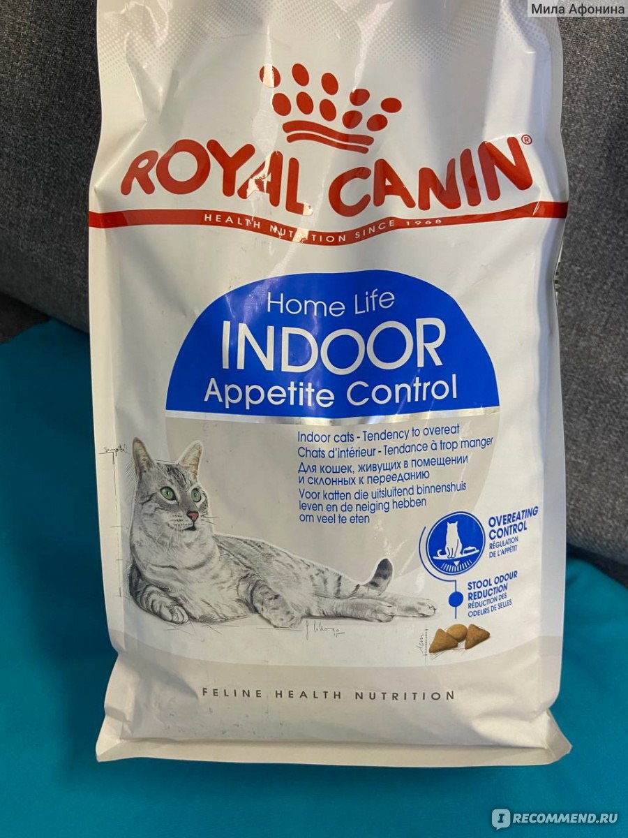 Корм для кошек Royal Canin Indoor Appetite Control - «Учтено все, чтобы кот  был здоров и доволен» | отзывы