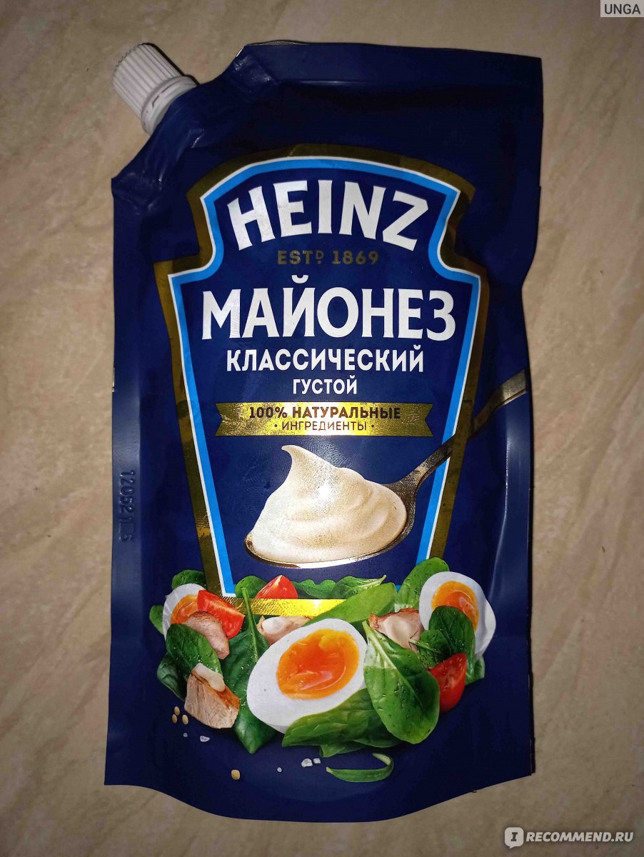 Майонез Heinz Классический Густой - «🍗 Майонез с натуральным яичным вкусом  - прекрасная основа для соусов 🍗» | отзывы