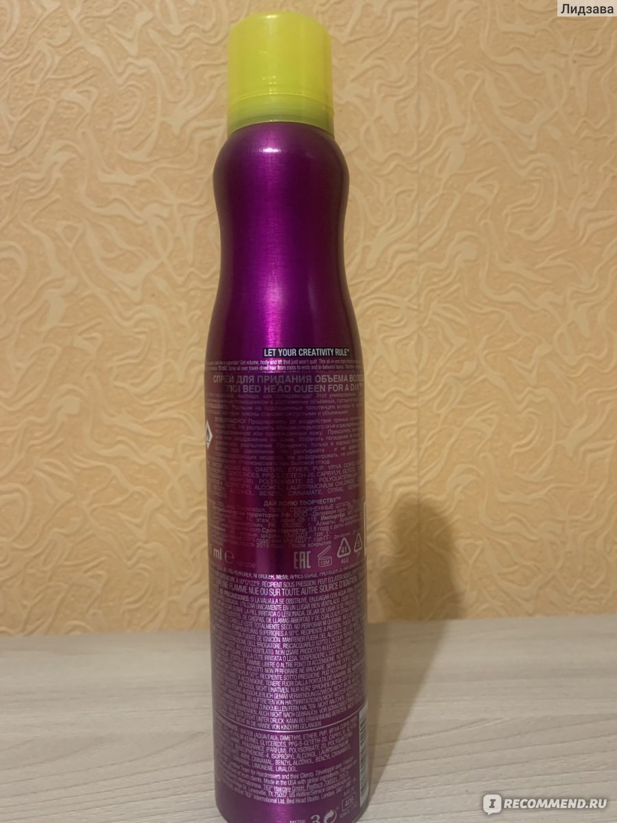 Спрей для придания обьема волосам TIGI Tigi Bed Head Queen For A Day ...