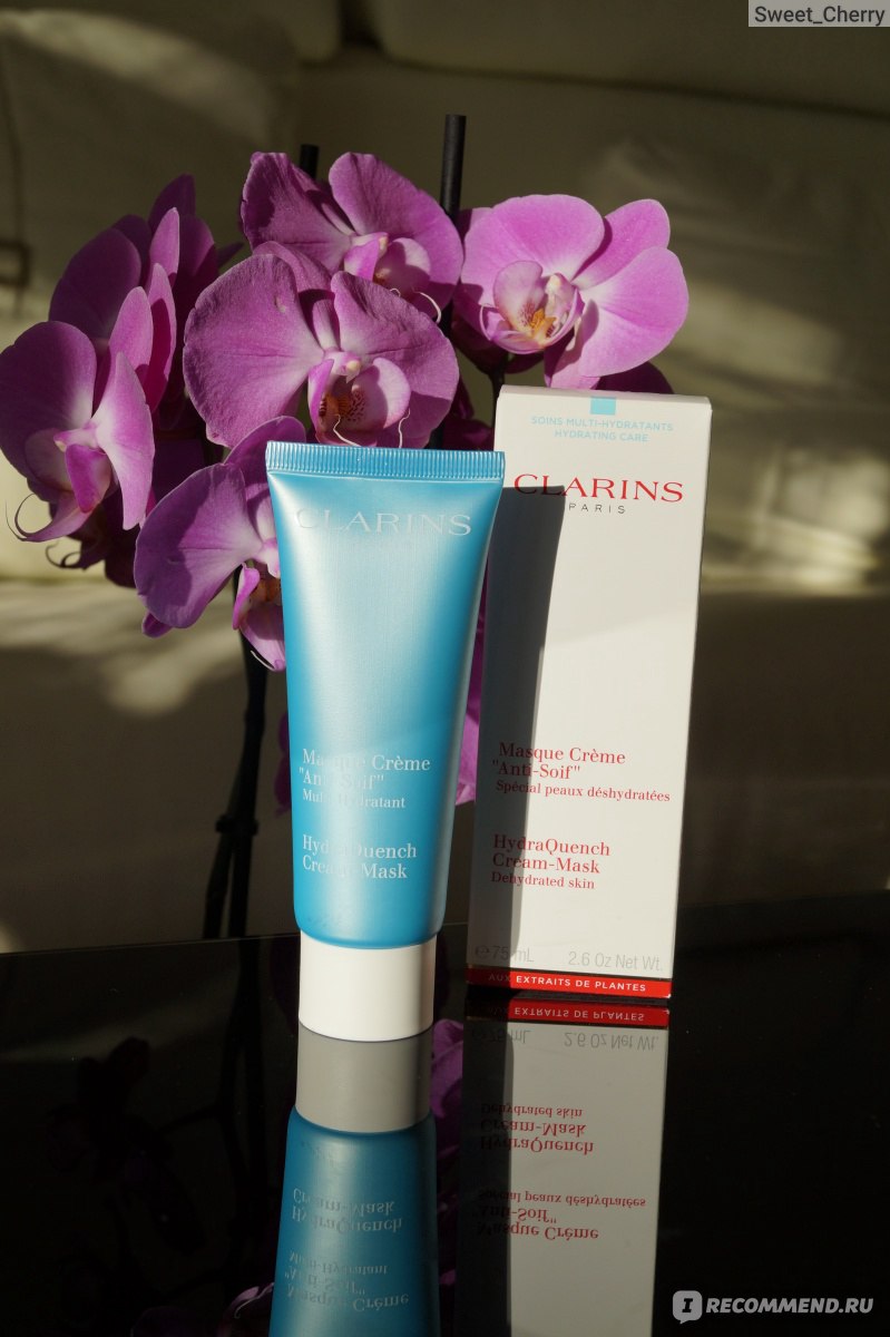 Увлажняющая крем-маска для лица Clarins HydraQuench Anti-Soif для  обезвоженной кожи - «Увлажняющая крем-маска для лица Кларанс. Сlarins  HydraQuench Cream-Mask» | отзывы