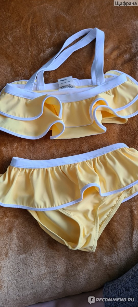 Купальник Kuling Бикини Cannes Frill Bikini Lemonade Optical White -  «Яркий, сочный, удобный!»