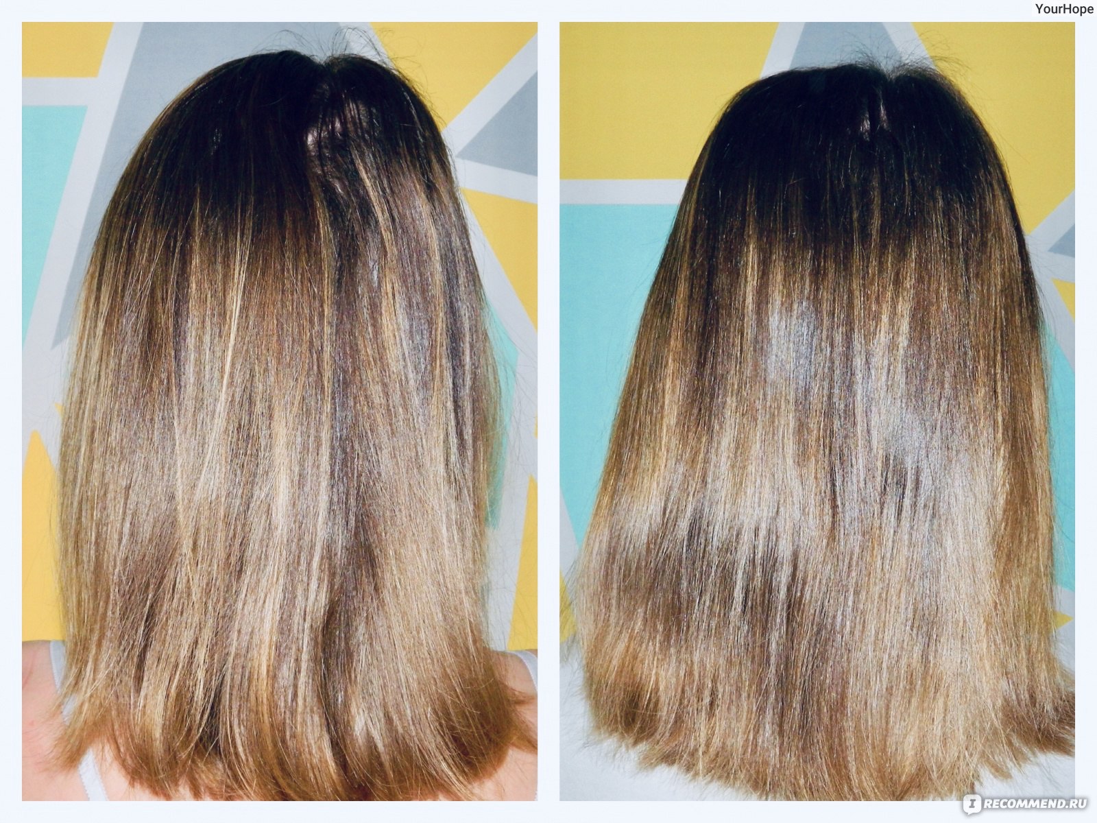Касторовое масло для волос до и после