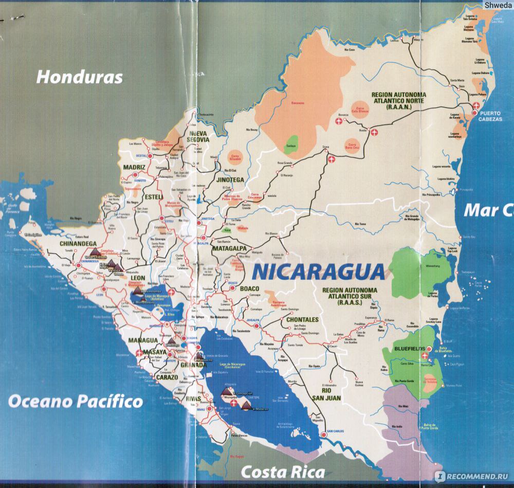 Покажи на карте никарагуа. Никарагуа на карте. Страна Никарагуа на карте.