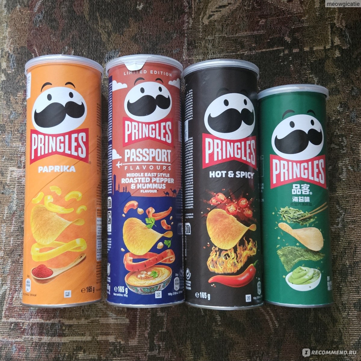 Чипсы картофельные Pringles Passport Roasted Pepper & Hummus - «🍟 Лимитка  для американского рынка. Расскажу, за что снизила одну звезду.» | отзывы