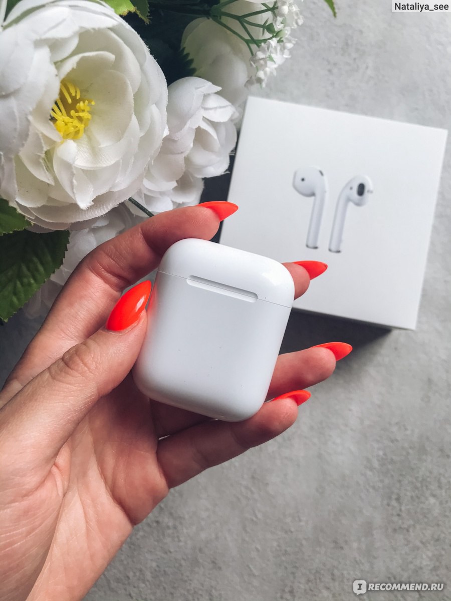 Беспроводные наушники Apple AirPods - «Отличные беспроводные наушники  которые порадуют вас качеством звука и конечно же дизайном. Больше никаких  запутывающихся проводов» | отзывы