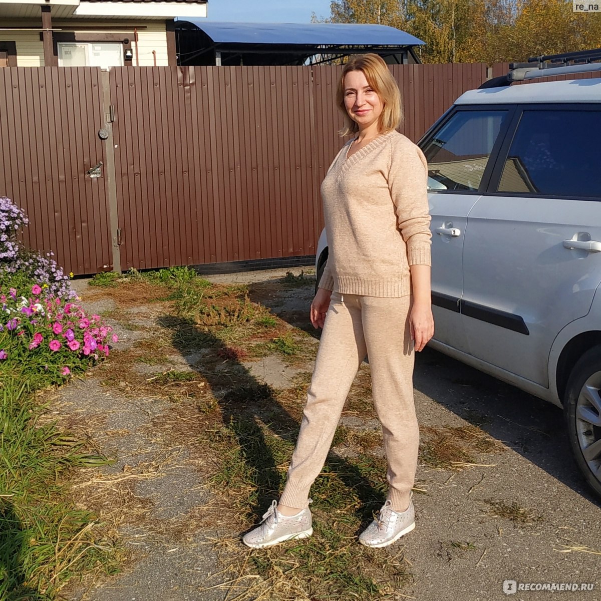 Женский костюм AliExpress Women sweater suits sets Autumn winter thick soft  artificial wool knitted sets pullovers +long Pant Casual 2PCS Track Suits -  «Пожалуй, моя лучшая покупка на Али этой осенью. » | отзывы